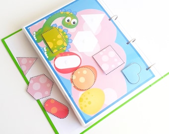 Dinosaur Busy Book For Toddlers, Preschool home school learning binder