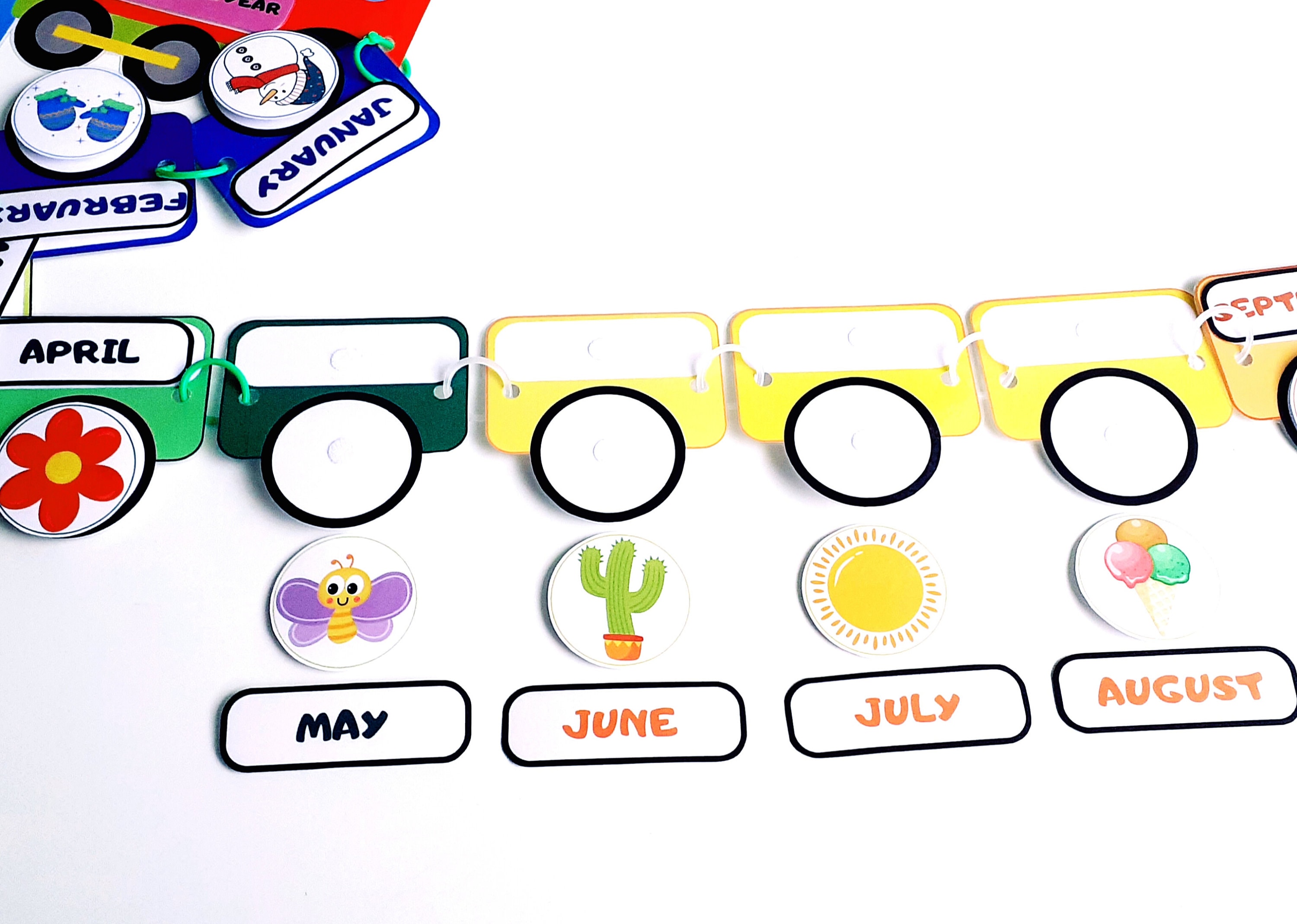 Months of the Year and Seasons , Fine Motor Activity - Etsy