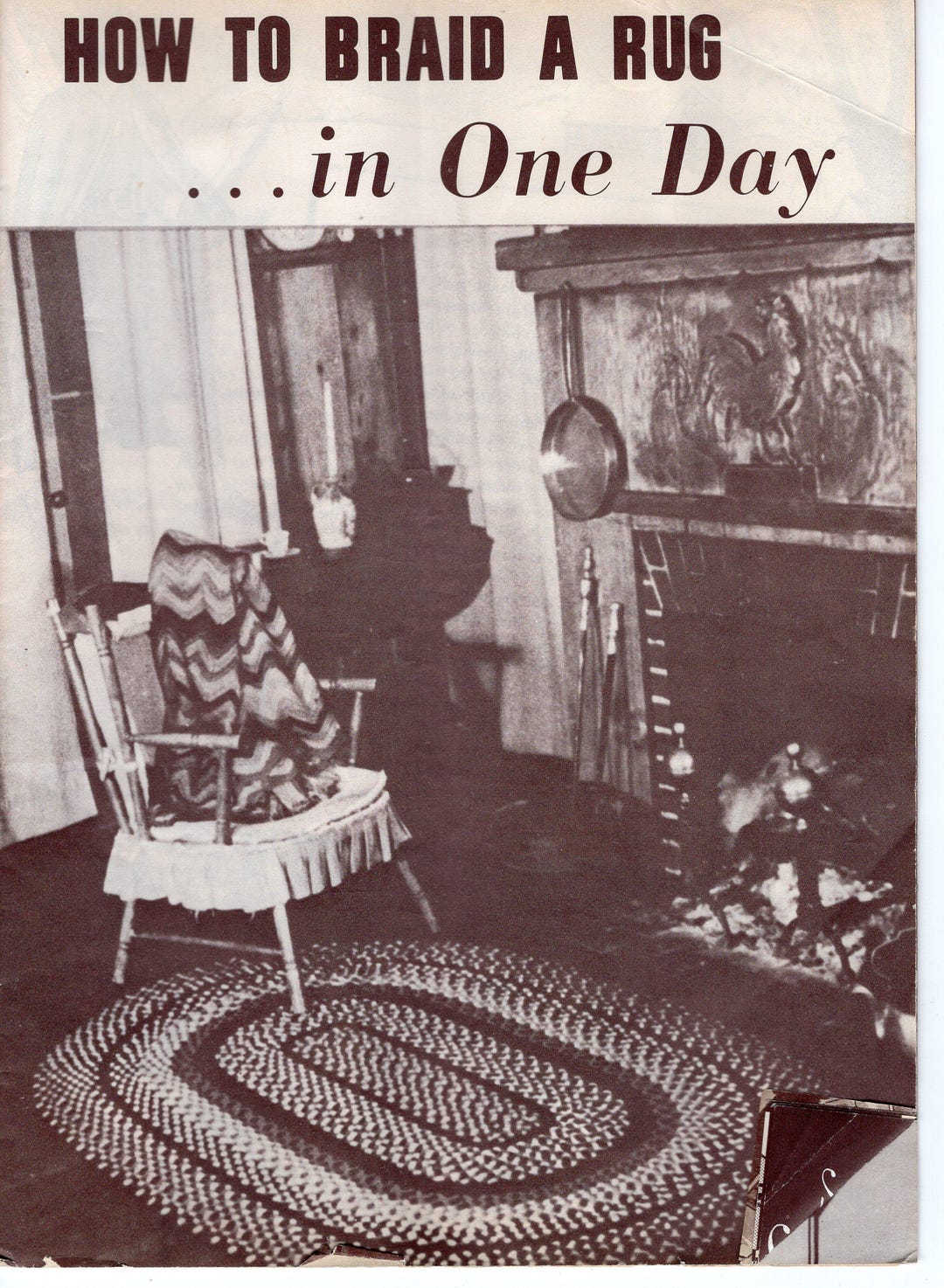 Braid A Rug Digital Pattern How to Braid a Rug in One Day Vintage Booklet - Etsy