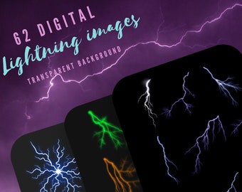 62 Lightning, Thunder Storm, digital,clip art,stickers,transparent backgrounds,personal,commercial, laptop stickers, journal, scrap book,PNG