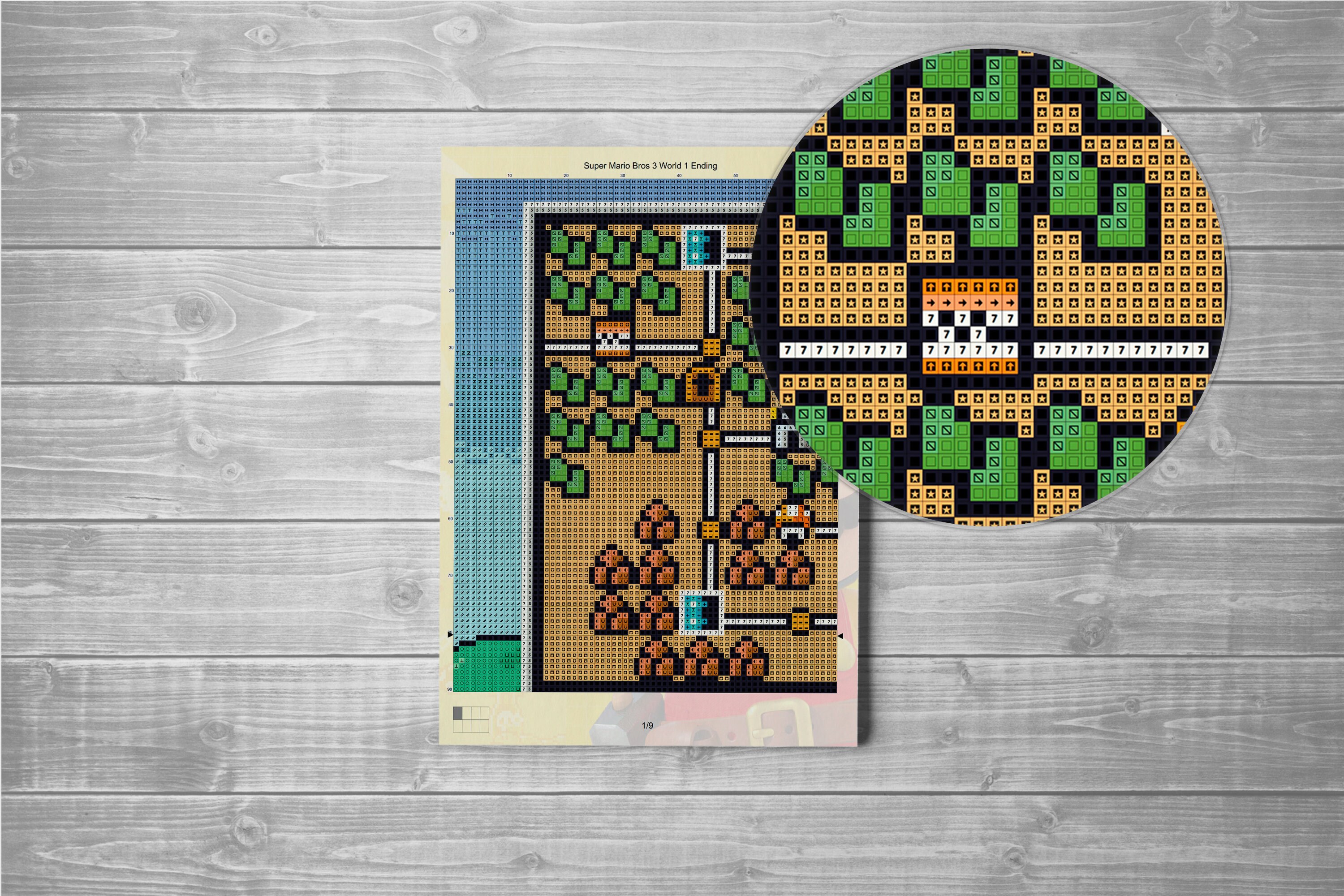 Super Mario Bros 3 World 1 Ending Cross Stitch Pattern. PDF Files ...