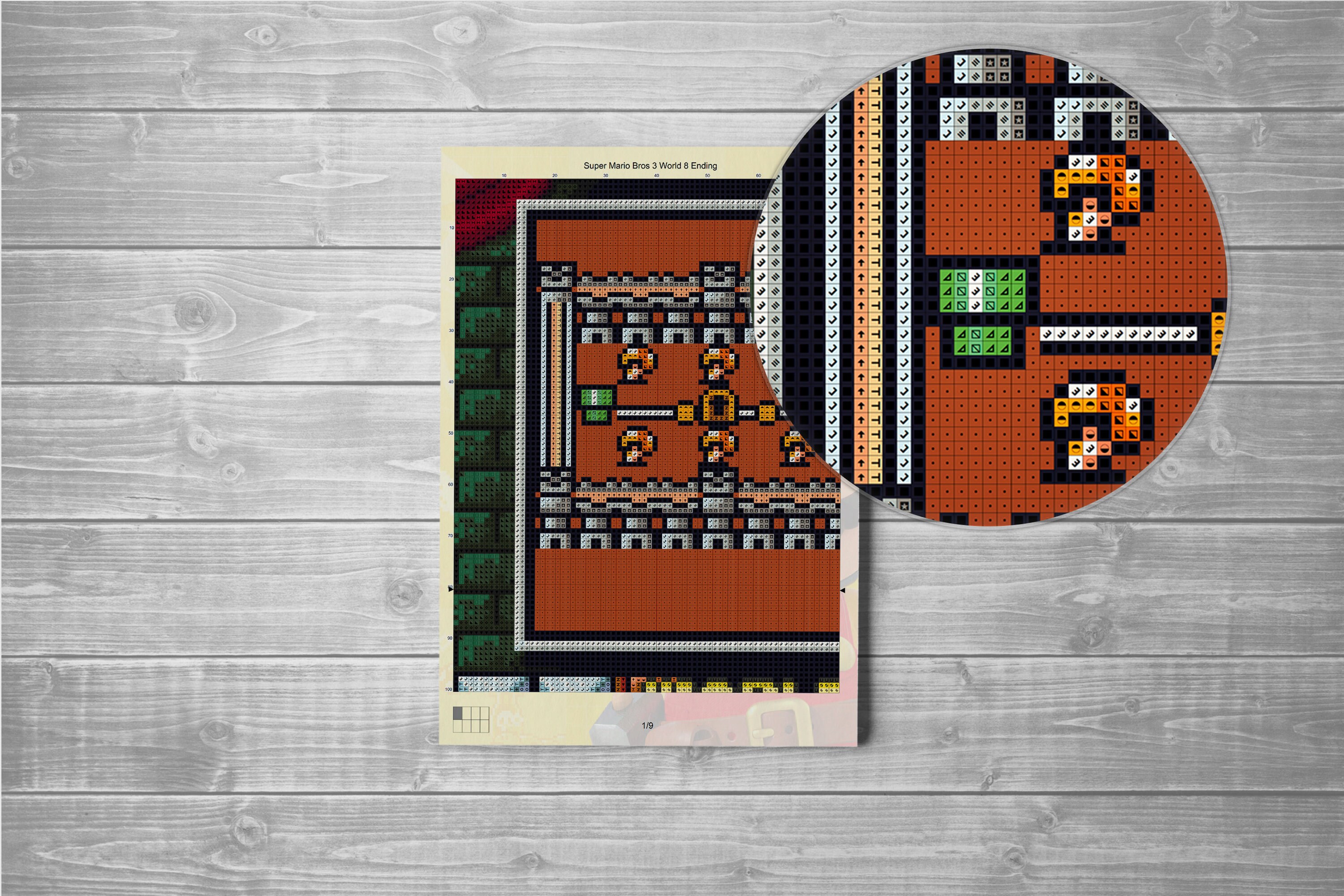 Super Mario Bros 3 World 8 Ending Cross Stitch Pattern. PDF Files ...