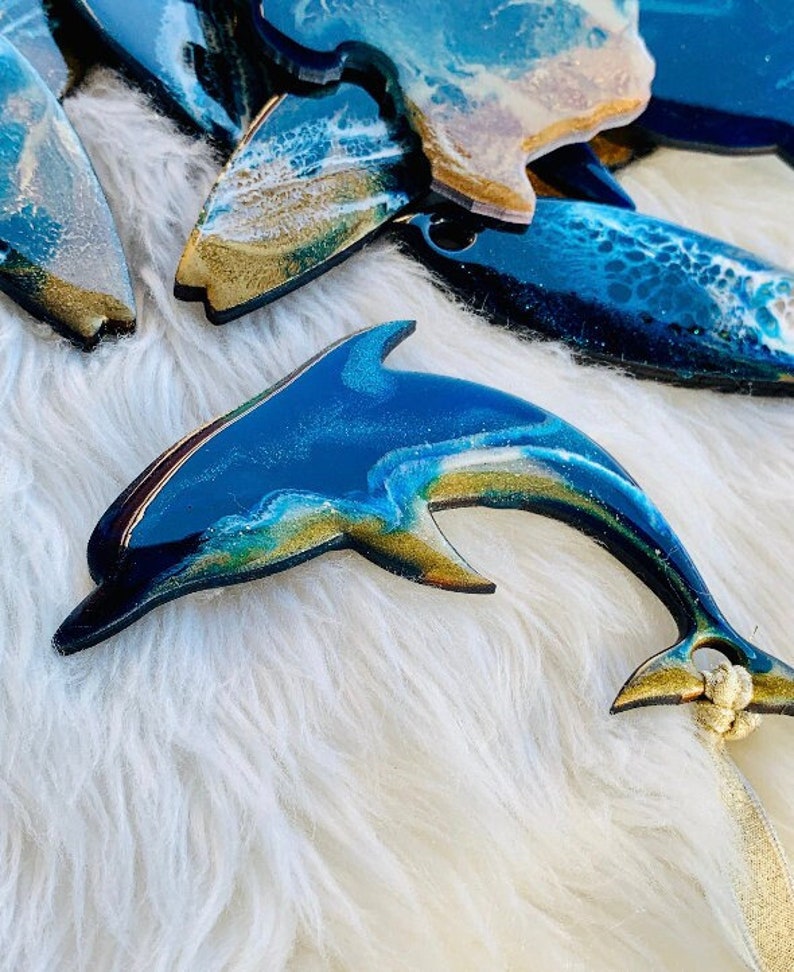 Sea Life Resin Christmas Ornaments Etsy