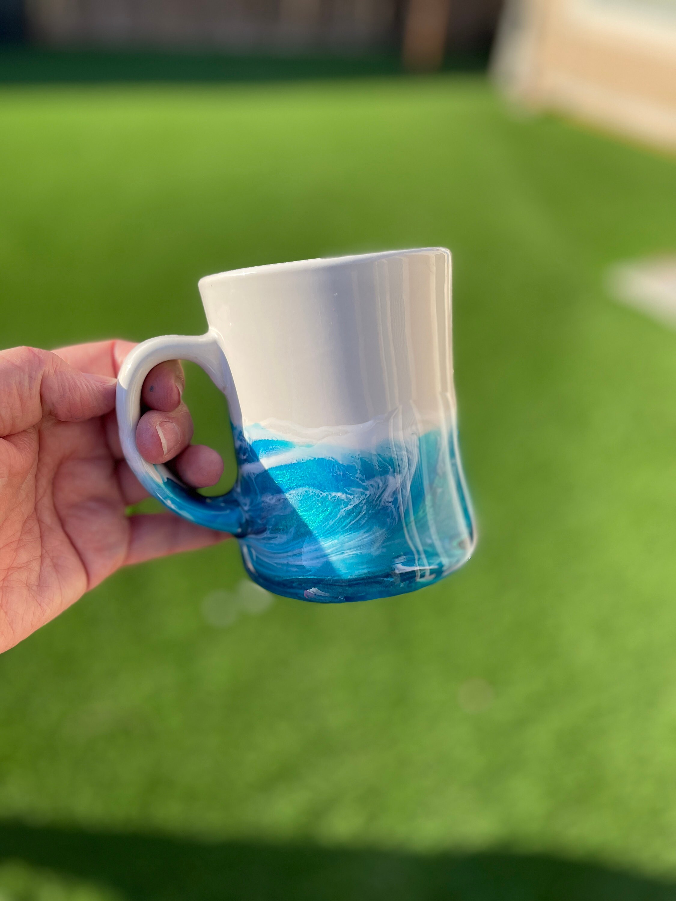 Beach Resin Coffee Mug 14oz Etsy