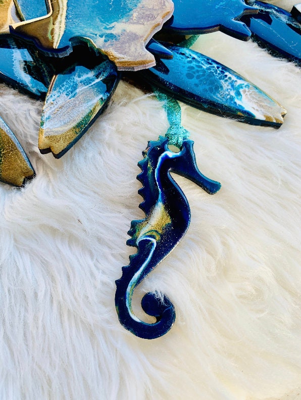Sea Life Resin Christmas Ornaments Etsy
