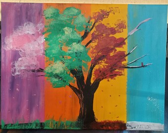 Pittura dell'Albero delle Stagioni della Vita