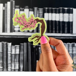 Adesivos de flor de cerejeira - Adesivos de flores - Adesivos DC - Adesivos para laptop - Adesivos para garrafa de água - Adesivos de plantas - Impressão artística original