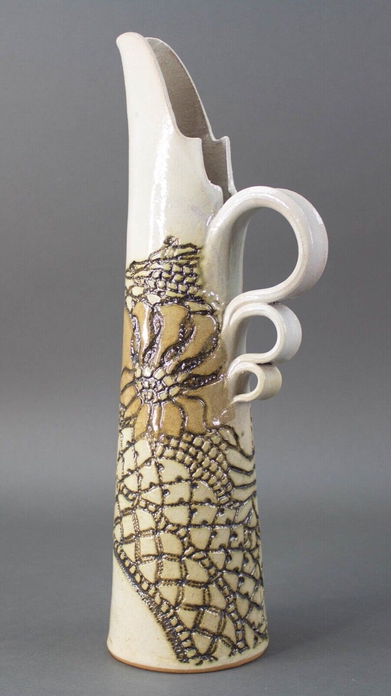 Jana Kozon Kausalik 1985 Glazed Art Pottery Stoneware Wine Etsy