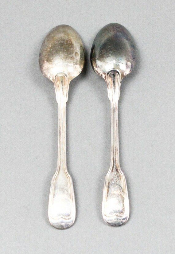 Paire De Couverts Christofle Chinon – Cuillère Et Fourchette Dessert 17cm – Argent 925 Neufs