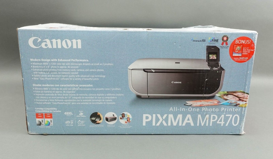 Canon PIXMA MP470 Allinone Photo Printer New Etsy