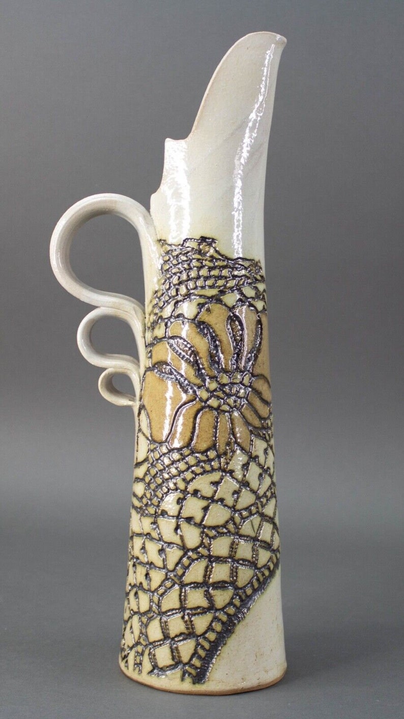 Jana Kozon Kausalik 1985 Glazed Art Pottery Stoneware Wine Etsy
