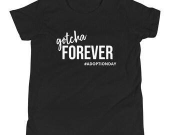 Youth Short Sleeve T-Shirt Adoption Day, Adoption Shirt, Children's Adoption Shirt