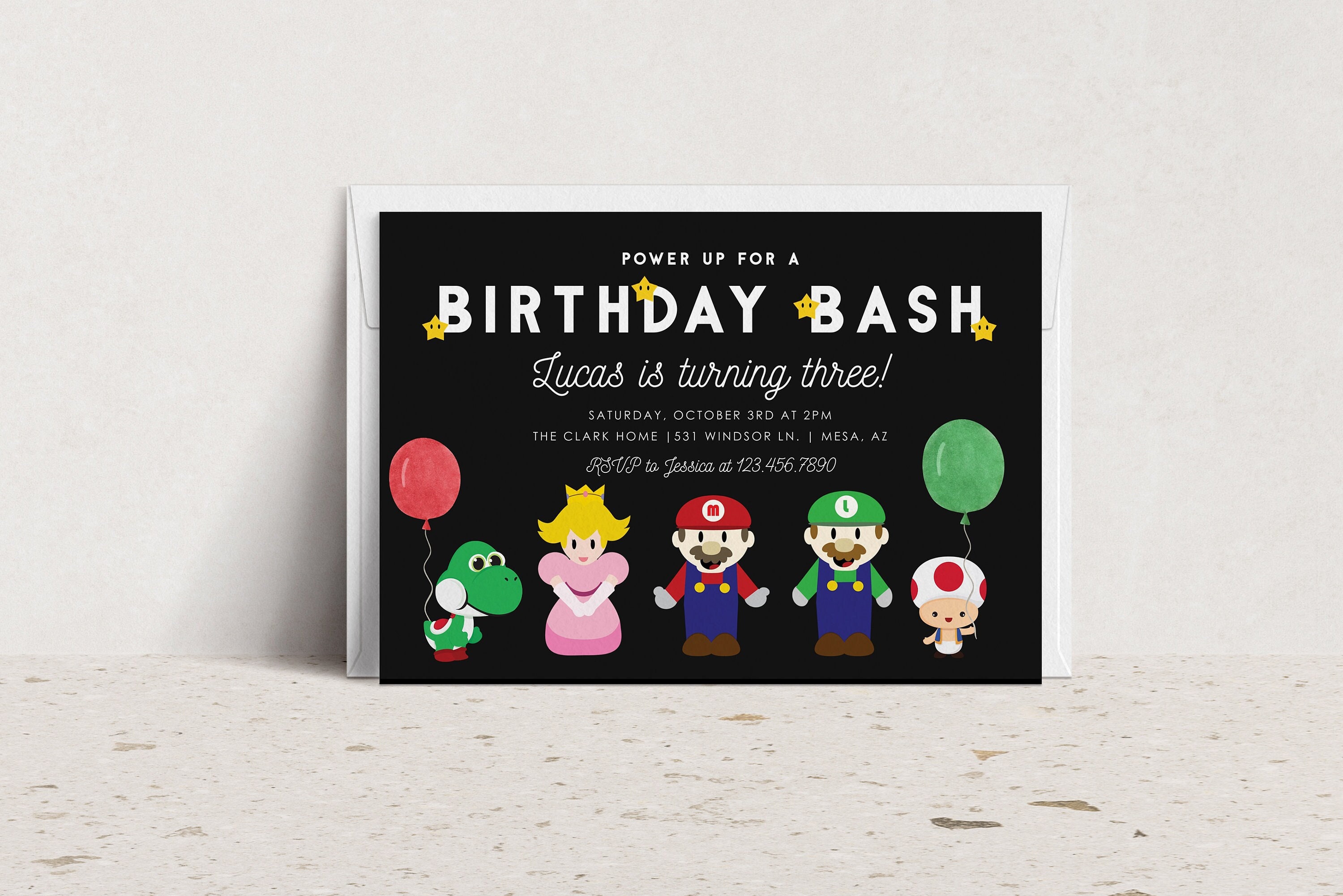 Nintendo Invitation Etsy Australia