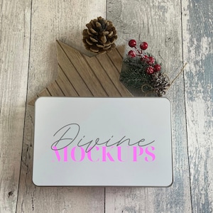 Christmas sublimation Aluminium tin mockup - Christmas tin mockup mockup - Digital download JPG - Aluminium tin image photography
