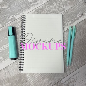 A5 notebook mockup - A5 notebook with plastic covers - Digital download JPG - Sublimation notebook photography