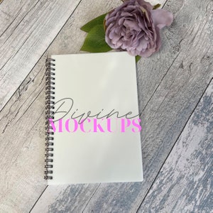 A5 notebook mockup - A5 notebook with plastic covers - Digital download JPG - Sublimation notebook photography