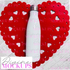 Valentine insulated bottle mockup - Water bottle mockup - Digital download JPG - Aluminium bottle photography