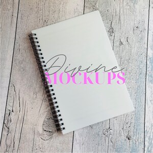 A5 notebook mockup - A5 notebook with plastic covers - Digital download JPG - Sublimation notebook photography