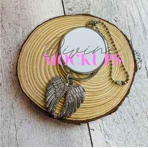 Engelsflügel Schlüsselanhänger Charm Mockup - Engelsflügel Gedenkanhänger - Digital download JPG - Memory Angel Wings Fotografie