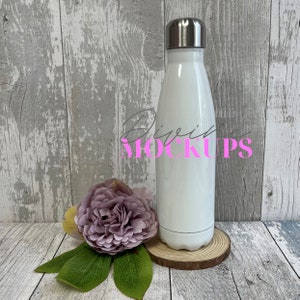 Insulated bottle mockup - Water bottle mockup - Digital download JPG - Aluminium bottle photography