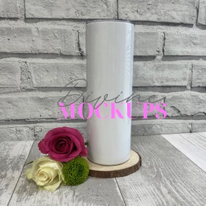 Skinny tumbler mockup - Insulated tumbler - Digital download JPG - 20oz tumbler photography
