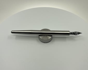 Premium Grade 5 Titanium Calligraphy Dip Pen with Blue Pumpkin Nib – Modern & Minimalist Design