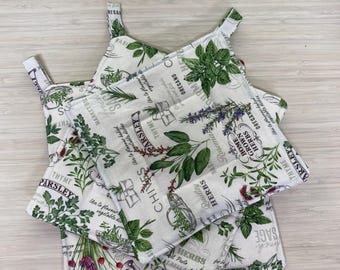Pot holders, farmhouse decor, herbs, farmhouse life, hot pad
