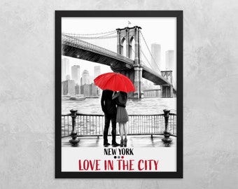 Love in the City New York Framed Art