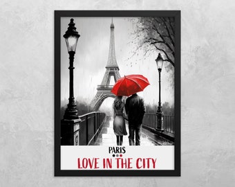 Love in the City Paris Framed Art