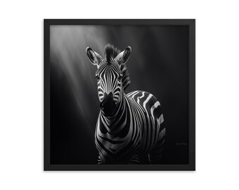 Eyes of the Wild The Zebra's Gaze Framed Art