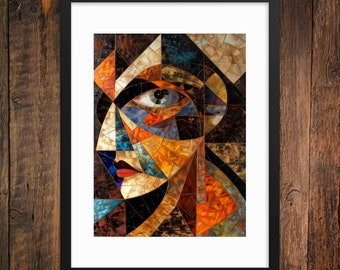Visage of Valor Mosaic Framed Art