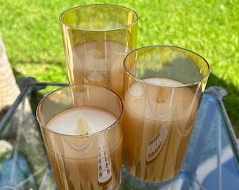 Candle, LED Flameless Candles Flickering, Remote Control Gold Flameless Candles, Battery Operated Candles for Home Decor, Flameless Candles
