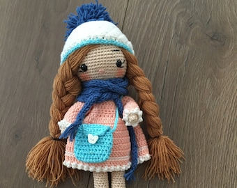 Crochet Doll For Sale, Snowflake Doll, Amigurumi Doll For Sale , Crochet Princess Doll, Crochet Amigurumi Doll ,  Amigurumi Doll Finished
