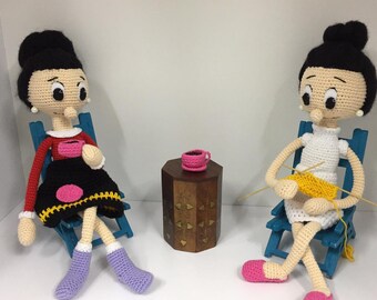 Amigurumi Olive Oyl-  Handmade Olive Oyl- Toy- Crochet Olive Oyl- Birthday Gift- Handmade Gift- Baby Shower - best sellers