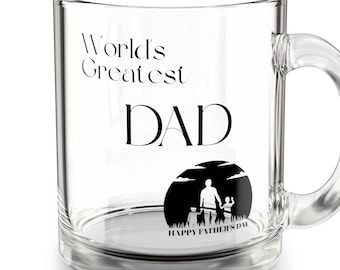 World's Greatest Father's Day Glass Mug, 10oz