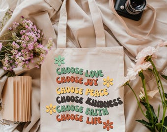 Cotton Canvas Tote Bag, Canvas Tote Bag, Tote Bag For Women, Canvas Tote For Girls, Inspirational Tote Bag, Tote Bag With Quotes, Cute Tote