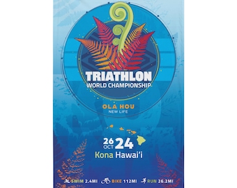 Vlag van Kona-wereldkampioenschap triatlon 2024