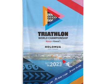Vlag van het Wereldkampioenschap Kona Triathlon 2023