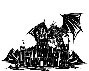 Castle Dragon Metal Art