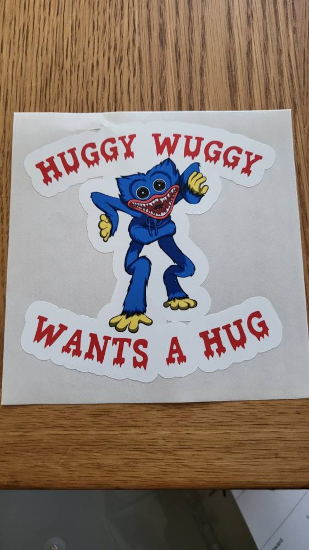 Huggy Wuggy Wants a Hug Vinyl Sticker - Etsy UK