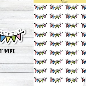 Birthday Foiled Script Stickers - Bullet Journal Stickers – Get