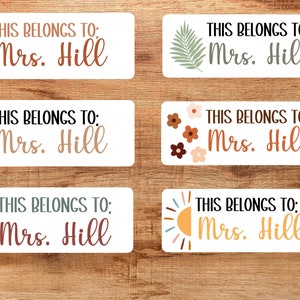 Teacher Labels For School | 27 Matte or Waterproof Labels | School Supply Stickers | Name Stickers | Teacher Labels | Daycare Labels