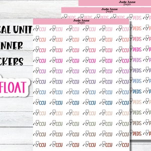 Medical Unit Planner Stickers, Nursing Planner Stickers, Medical Floor Stickers, Shift Planning for Calendars