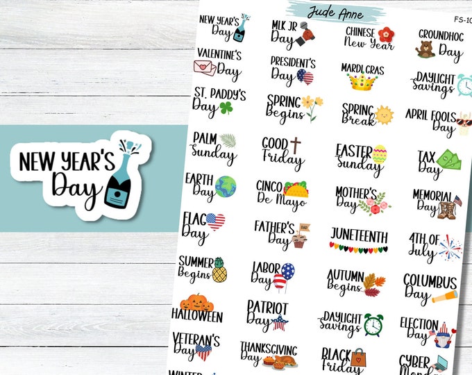 CALENDAR HOLIDAY Planner Stickers Printable Holiday Planner - Etsy