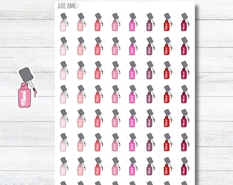 Mani Planner Stickers, Pedi Planner Stickers, Nail Polish Stickers for Planner, Functional Stickers, Bujo Stickers