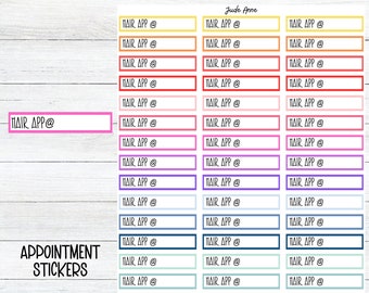 Hair Appointment Planner Stickers, Planner Stickers, Functional Stickers, Appointment Label, Labels for Calendars