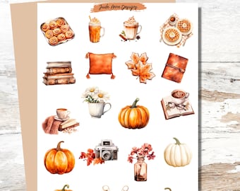 Fall Planner Stickers, Cute Autumn Stickers, Bujo Fall Stickers