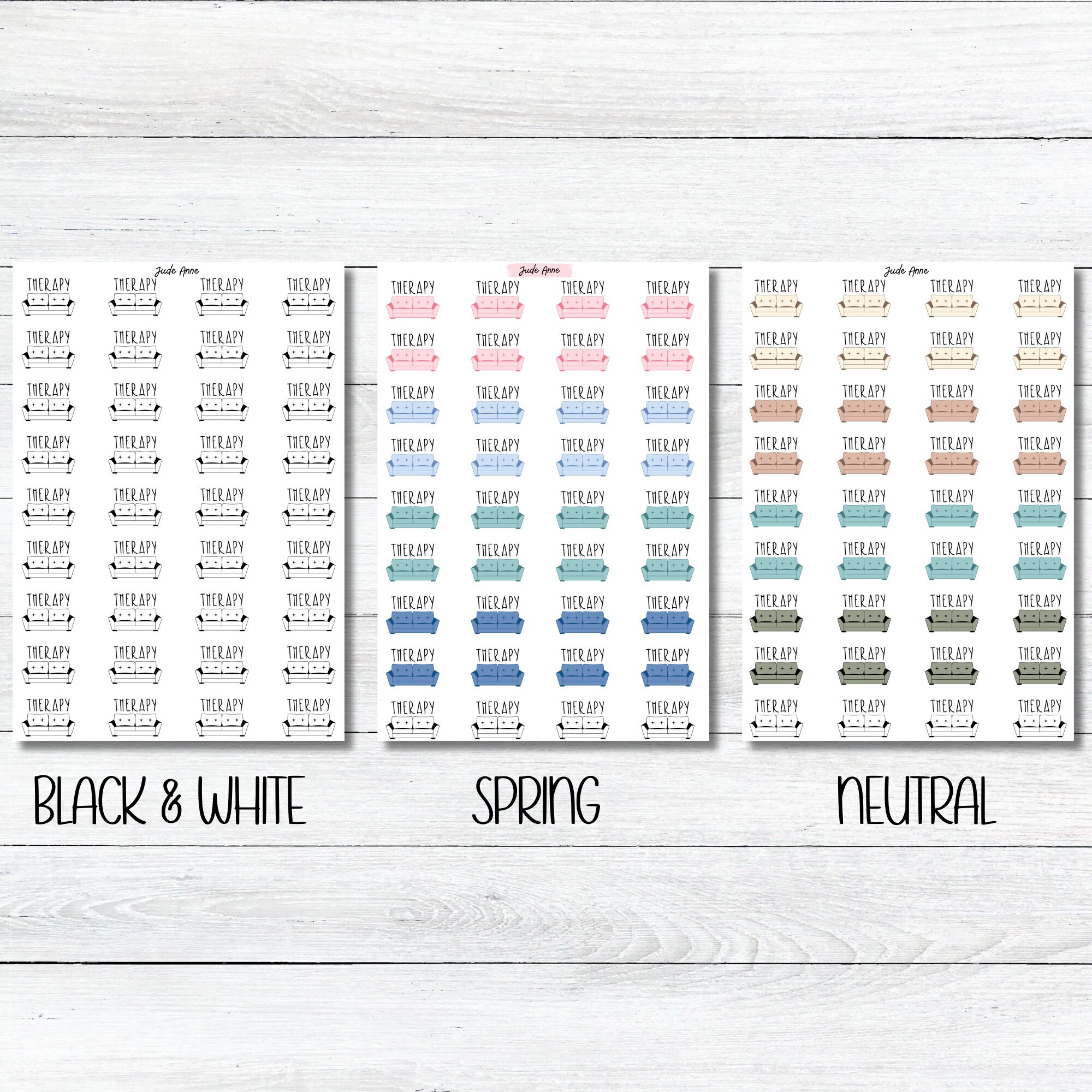 Therapy App Planner Stickers,therapy Reminder, Mental Health Stickers ...