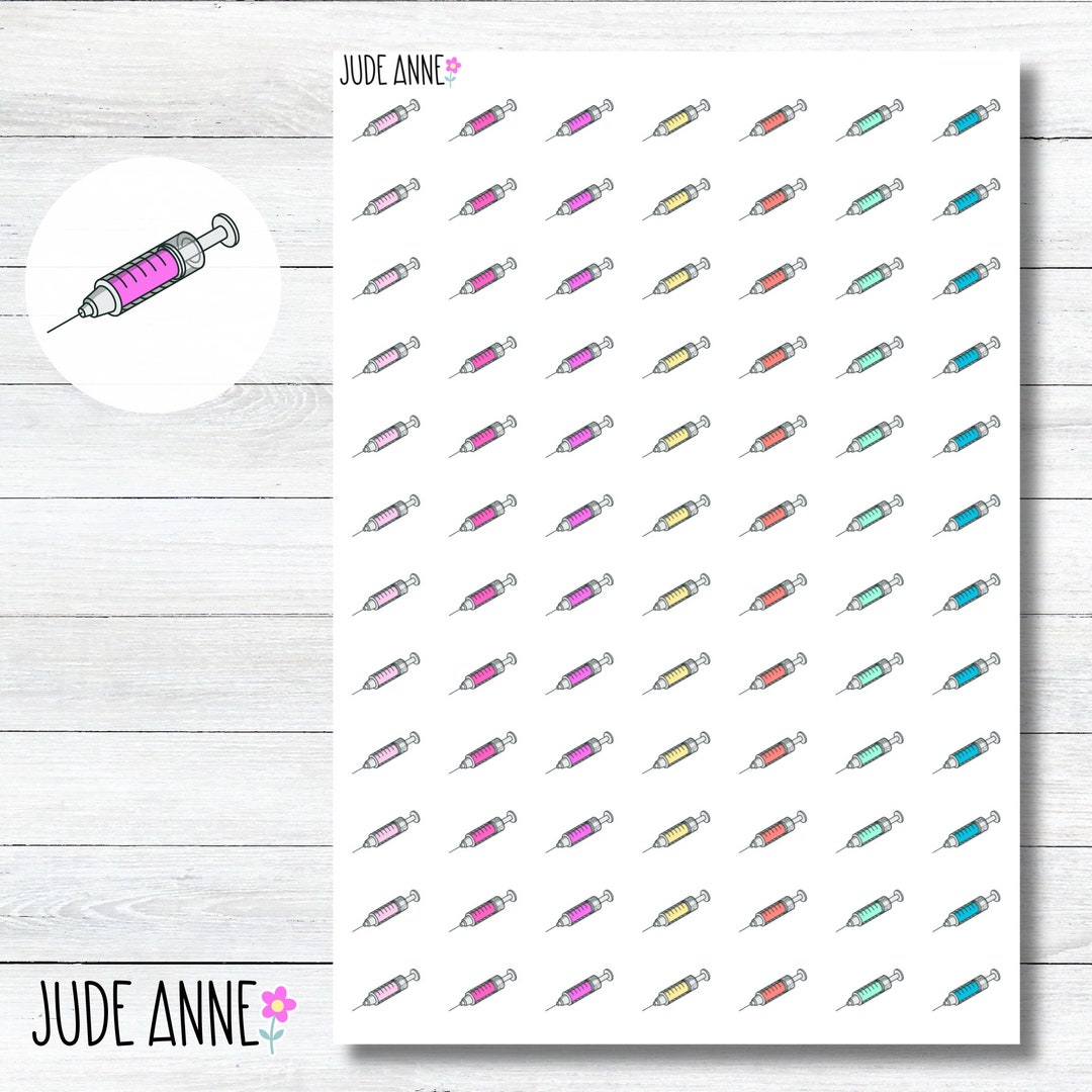 Syringe Planner Stickers | Mini Shot Reminders | Botox Planner Stickers ...