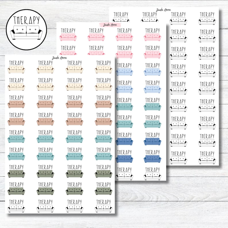 Therapy App Planner Stickers,therapy Reminder, Mental Health Stickers ...